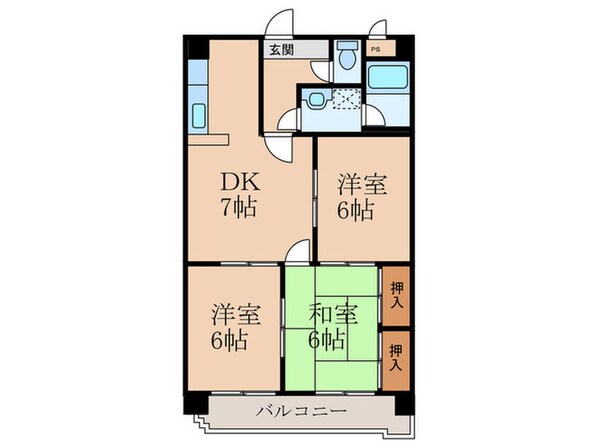 エムズコート沼本町Bの物件間取画像